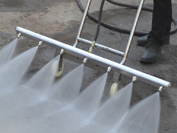 Surface cleaner, stainless steel multi nozzle flat surface cleaning device for high pressure washing