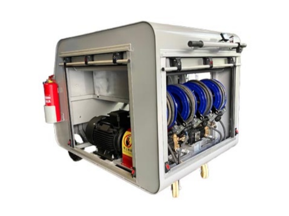 350bar water jet cleaner, industrial high pressure washer for pipe and tank descaling