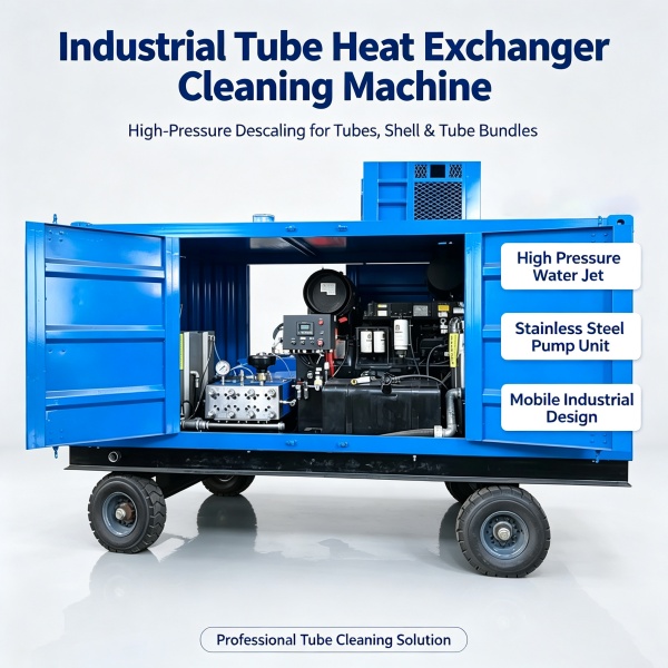 1500Bar High Pressure Water Jetting Machine with 50Lpm Flow for Industrial Pipeline & Heat Exchanger Cleaning