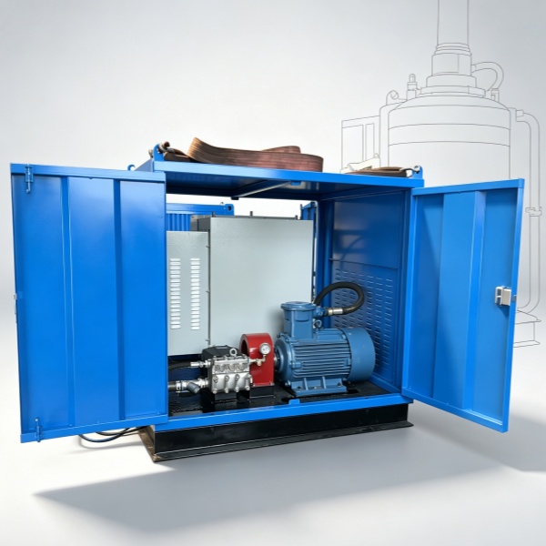 Reactor vessel tank cleaning machine high pressure water jet cleaner for chemical reactor descaling
