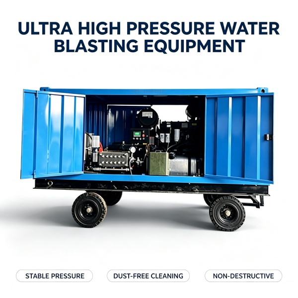 1500bar ultra high pressure hydro jetting machine for road marking removal