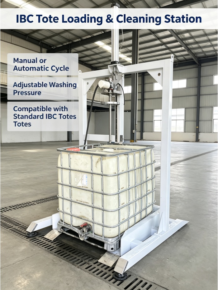 IBC Tank Cleaning Machine | High Pressure Washer for Chemical IBC Totes