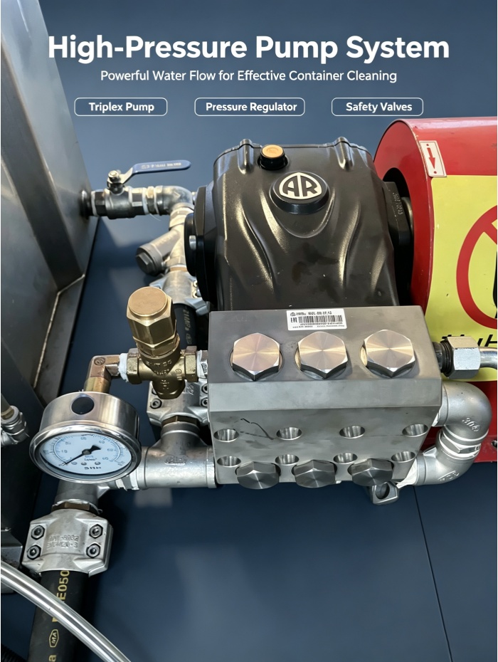 IBC Tank Cleaning Machine | High Pressure Washer for Chemical IBC Totes