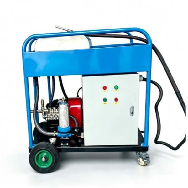 23 L/min 300 bar high pressure water jet machine, skid-mounted industrial high pressure washer