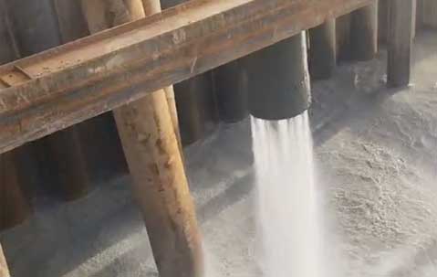 High-pressure water jet assisted piling construction diagram