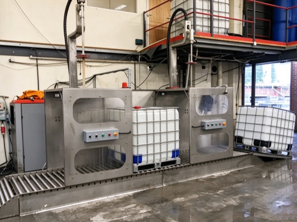 IBC tank automatic cleaning system-