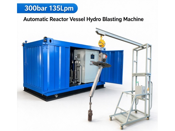 300bar 135Lpm automatic reactor vessel hydro blasting machine
